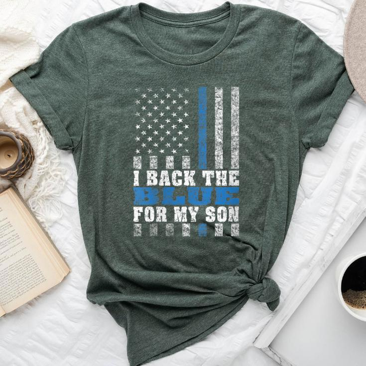 I Back The Blue For My Son Proud Police Mom Dad Parents Bella Canvas T-shirt