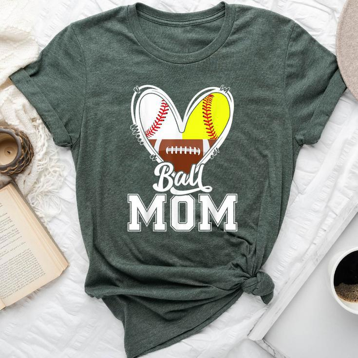 Ball Mom Baseball Football Softball Mom Bella Canvas T-shirt