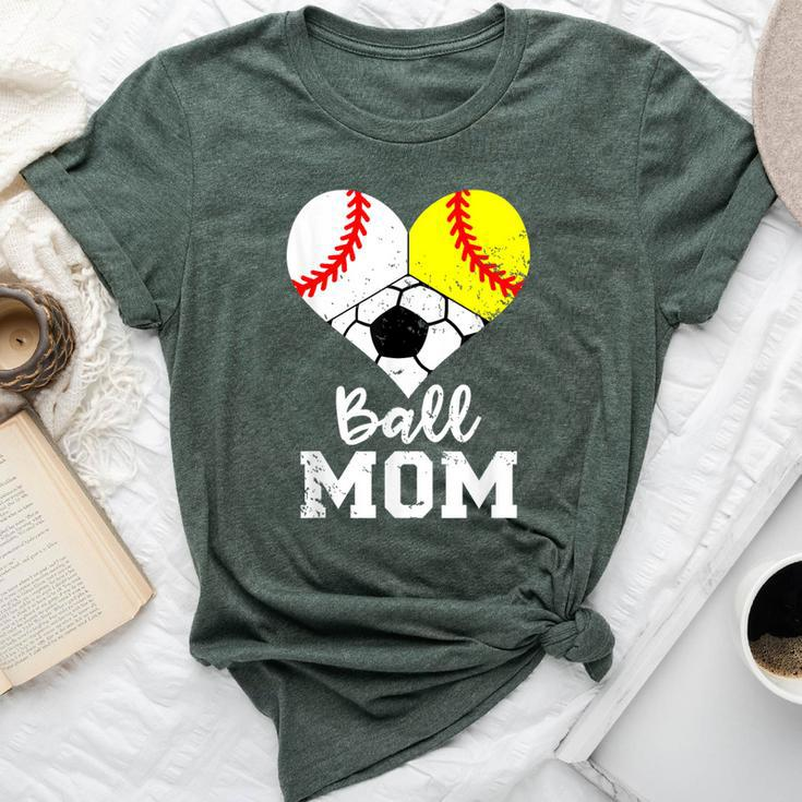 Ball Mom Baseball Softball Soccer Mom Bella Canvas T-shirt