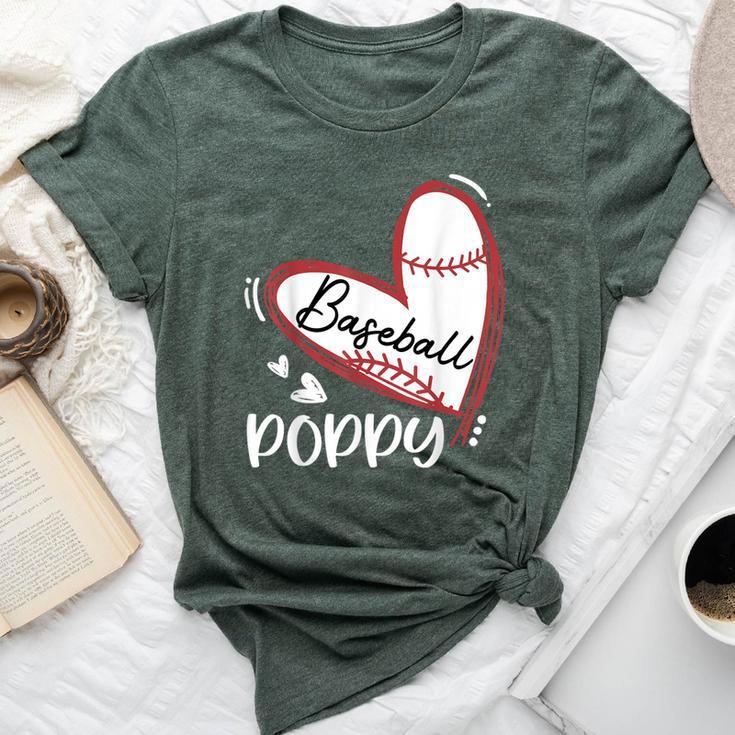 Baseball Poppy Heart Baseball Pride Mother's Day Bella Canvas T-shirt