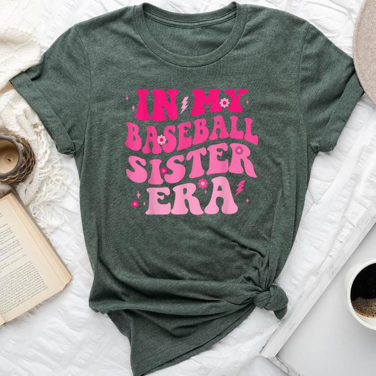 In My Baseball Sister Era Groovy Baseball Sister Bella Canvas T-shirt