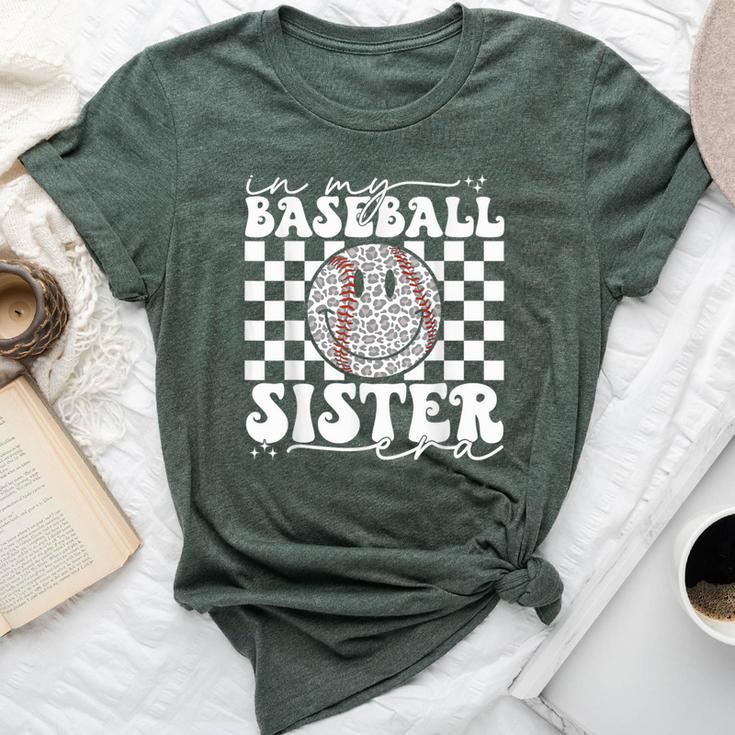 In My Baseball Sister Era Leopard Sister Baseball Girl Women Bella Canvas T-shirt