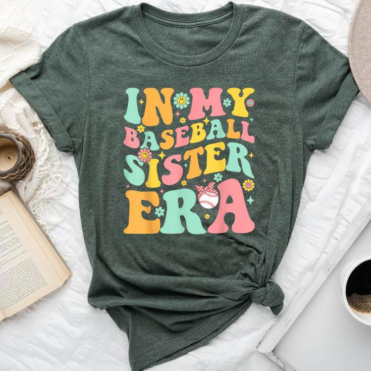 In My Baseball Sister Era Retro Groovy Baseball Sis Bella Canvas T-shirt