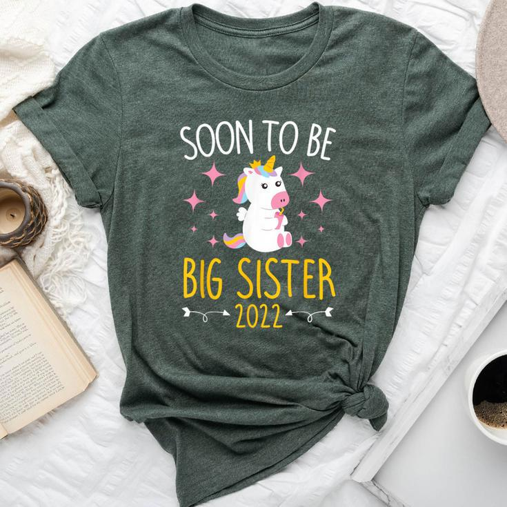 Become Big Sister 2022 Unicorn Bella Canvas T-shirt