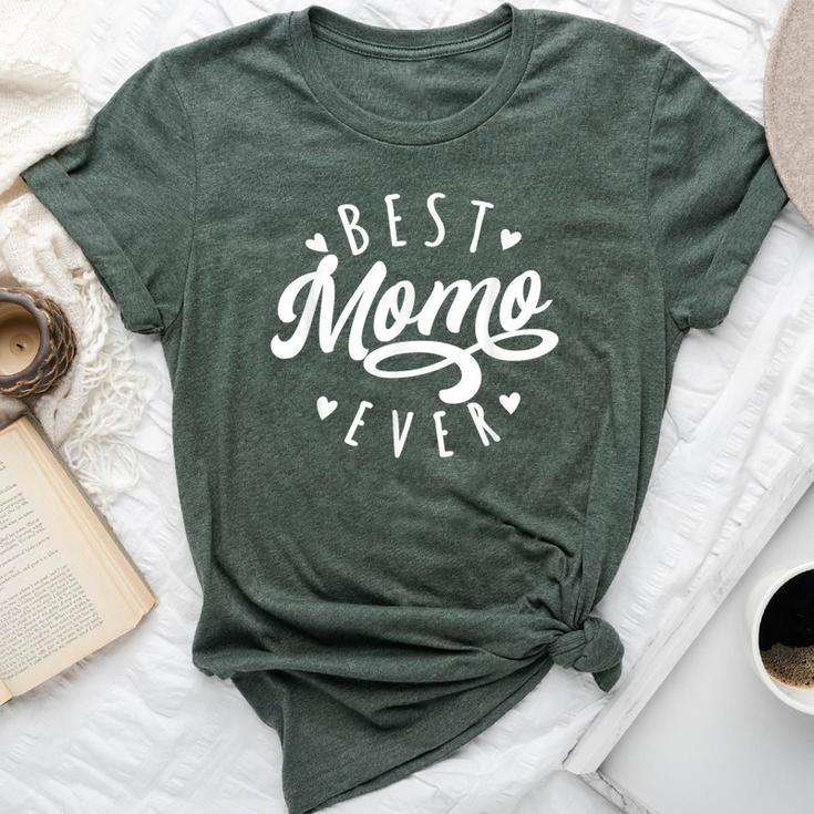 Best Momo Ever Modern Calligraphy Font Mother's Day Momo Bella Canvas T-shirt