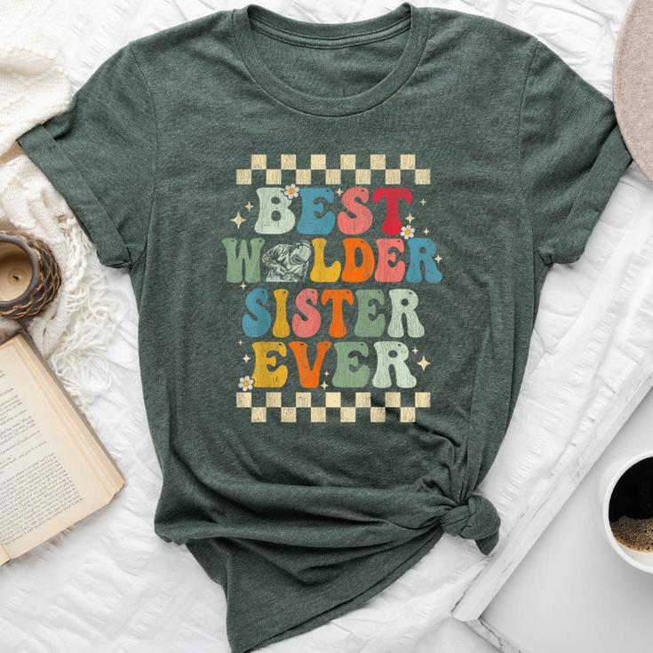 Best Welder Sister Ever Retro Groovy Welder Sister Bella Canvas T-shirt