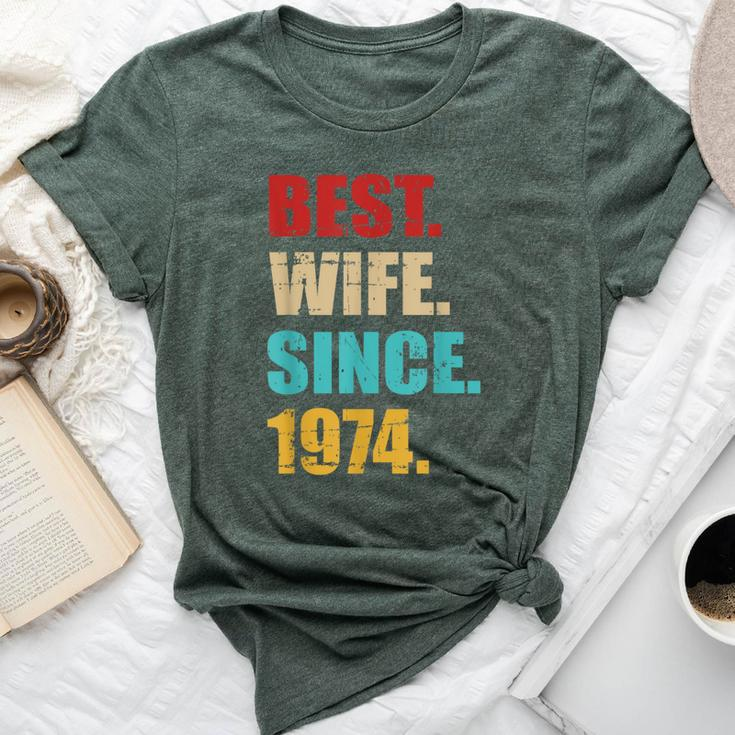 Best Wife Since 1974 For 50Th Golden Wedding Anniversary Bella Canvas T-shirt
