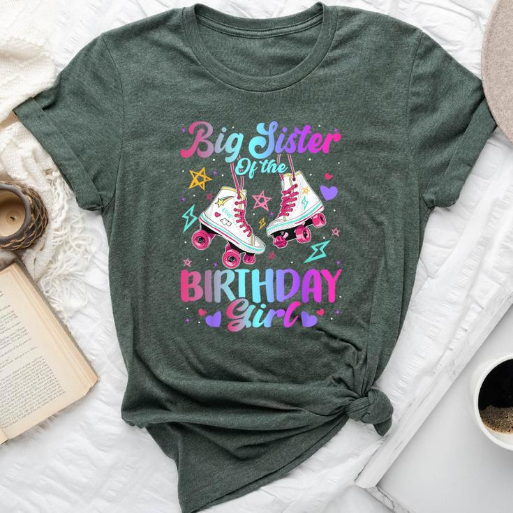 Big Sister Of The Birthday Girl Rolling Skate Family Party Bella Canvas T-shirt