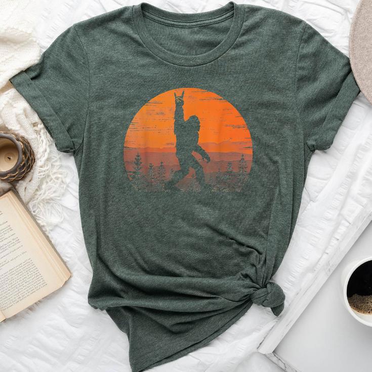 Bigfoot Moon Graphic Night Forest Cool Sasquatch Women Bella Canvas T-shirt