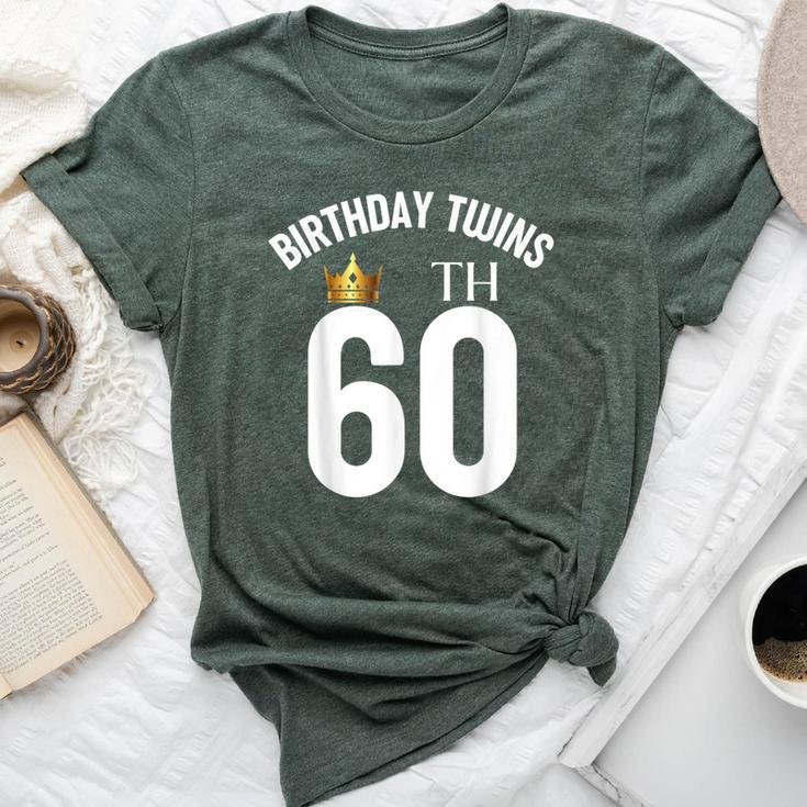 Birthday Twins 60Th 60 Years Old Brother Sister Twin Family Bella Canvas T-shirt