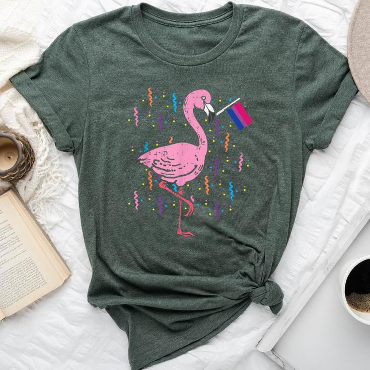 Bisexual Flag Flamingo Lgbt Bi Pride Stuff Animal Bella Canvas T-shirt