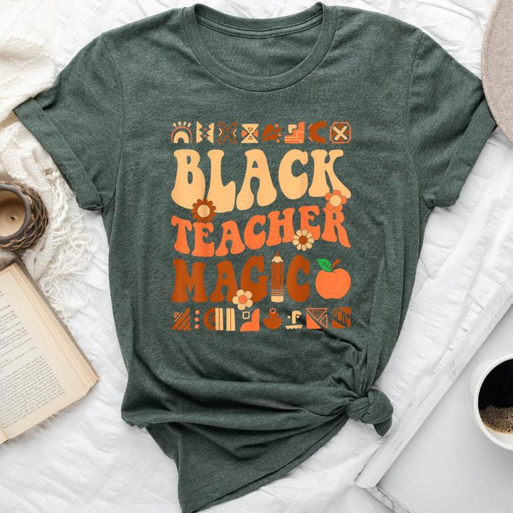Black Teacher Magic Melanin Africa History Pride Teacher Bella Canvas T-shirt