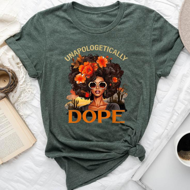 Black Unapologetically Dope Junenth Black History Bella Canvas T-shirt
