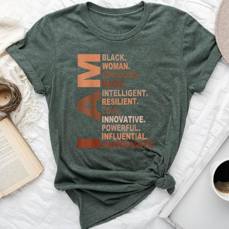 I Am Black Woman Black History Month Unapologetically Bella Canvas T-shirt