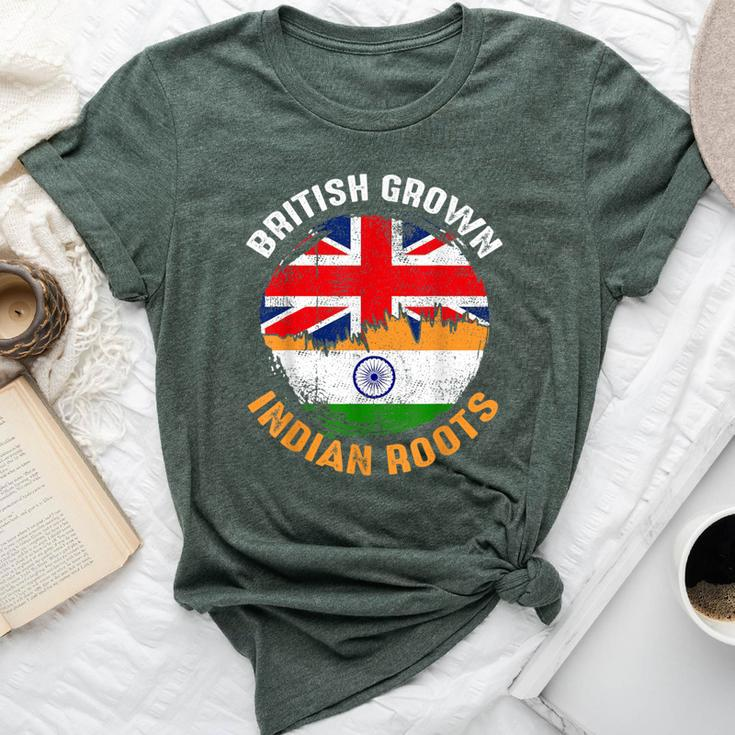 British Grown Indian Roots Vintage Flags For Women Bella Canvas T-shirt