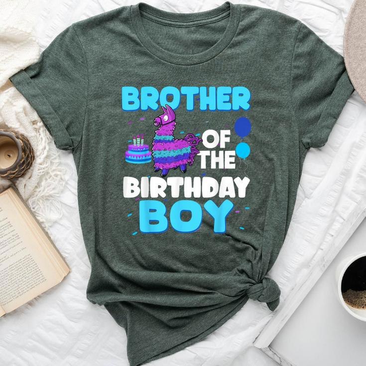 Brother Of The Birthday Boy Llama Family Party Decorations Bella Canvas T-shirt