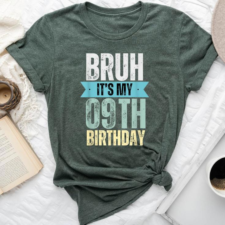 Bruh It's My 9Th Birthday Retro Vintage For Boy And Girl Bella Canvas T-shirt