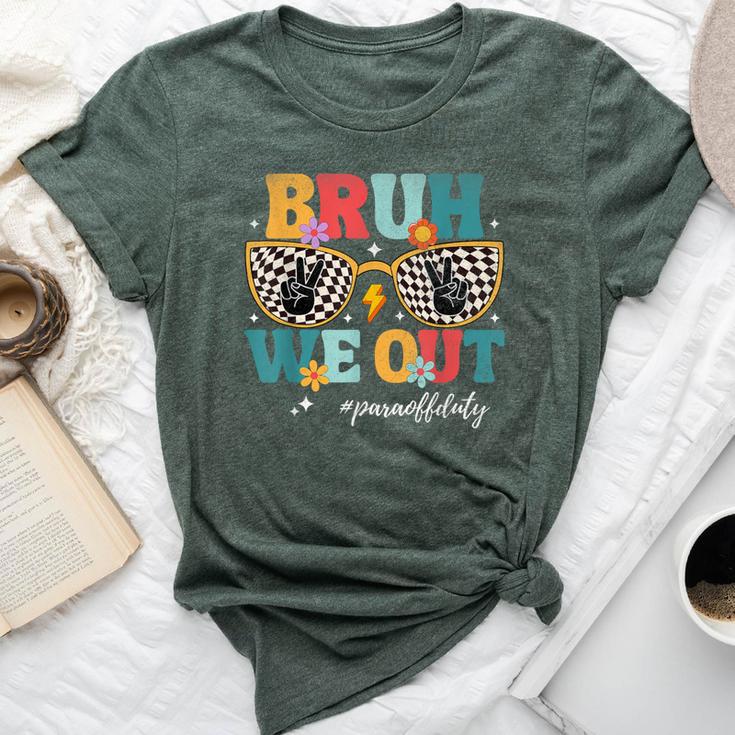 Bruh We Out Para Off Duty Paraprofessional Teacher Summer Bella Canvas T-shirt