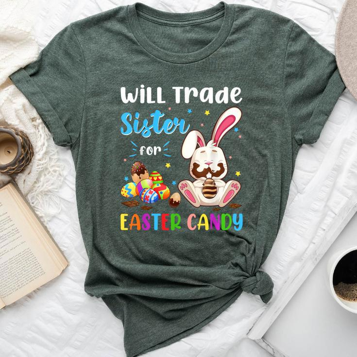 Bunny Eat Chocolate Eggs Will Trade Sister For Easter Candy Bella Canvas T-shirt