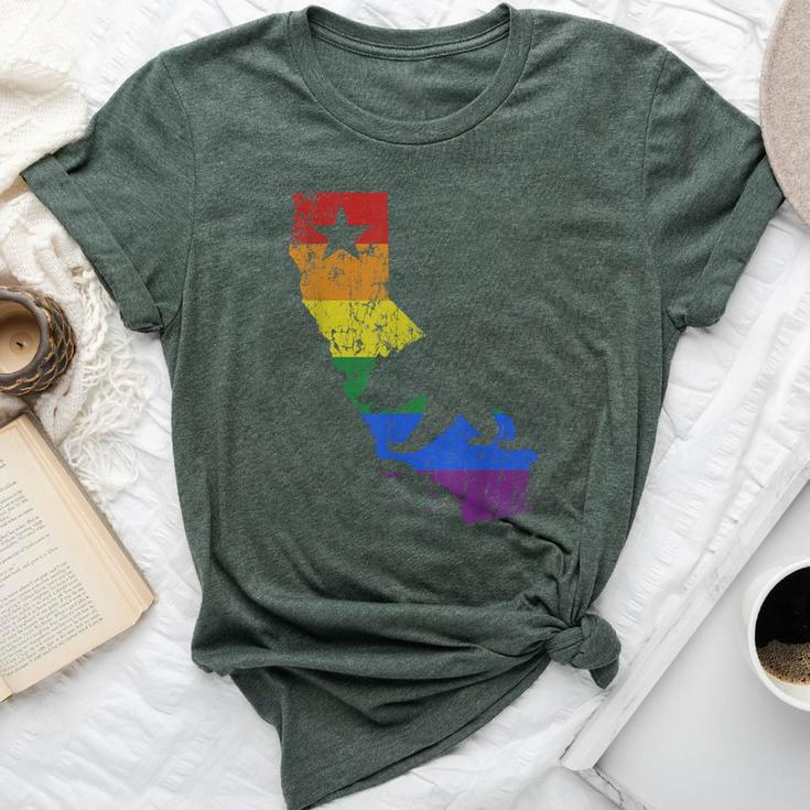 California Lgbtq Gay Lesbian Pride Rainbow Flag Bella Canvas T-shirt
