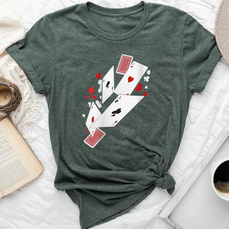 Card Shark Poker Player Four Aces Gambling Idea Bella Canvas T-shirt