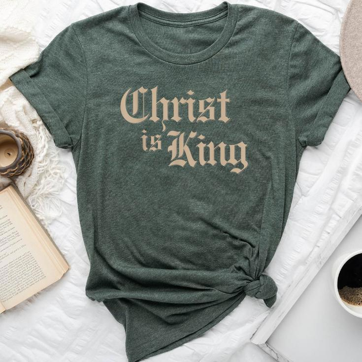 Christian Christ Is King Jesus Christ Catholic Religious Bella Canvas T-shirt