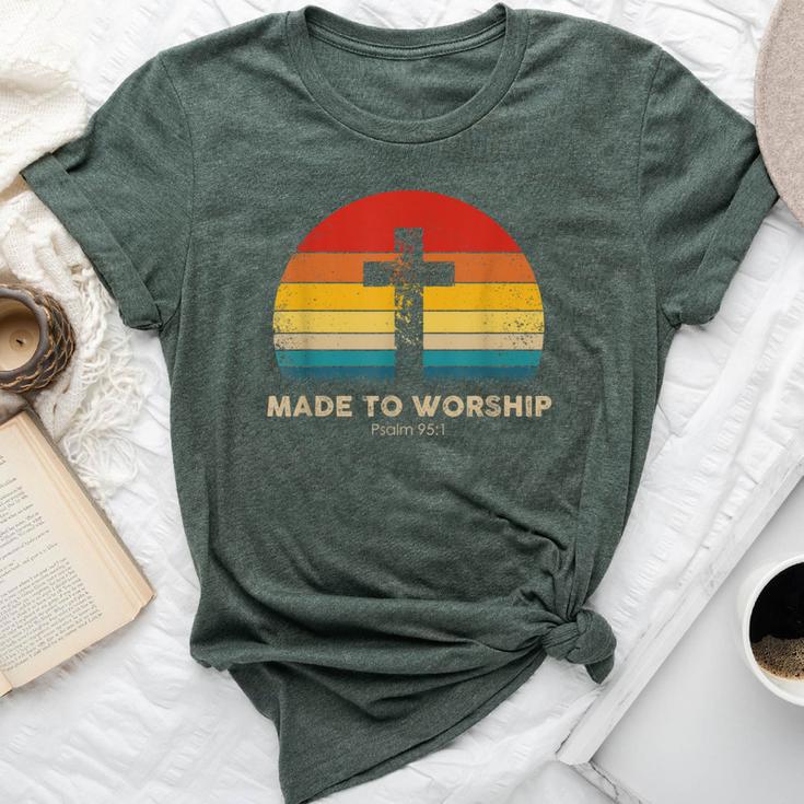 Christian Inspiration Made To Worship Psalm 95 Bella Canvas T-shirt