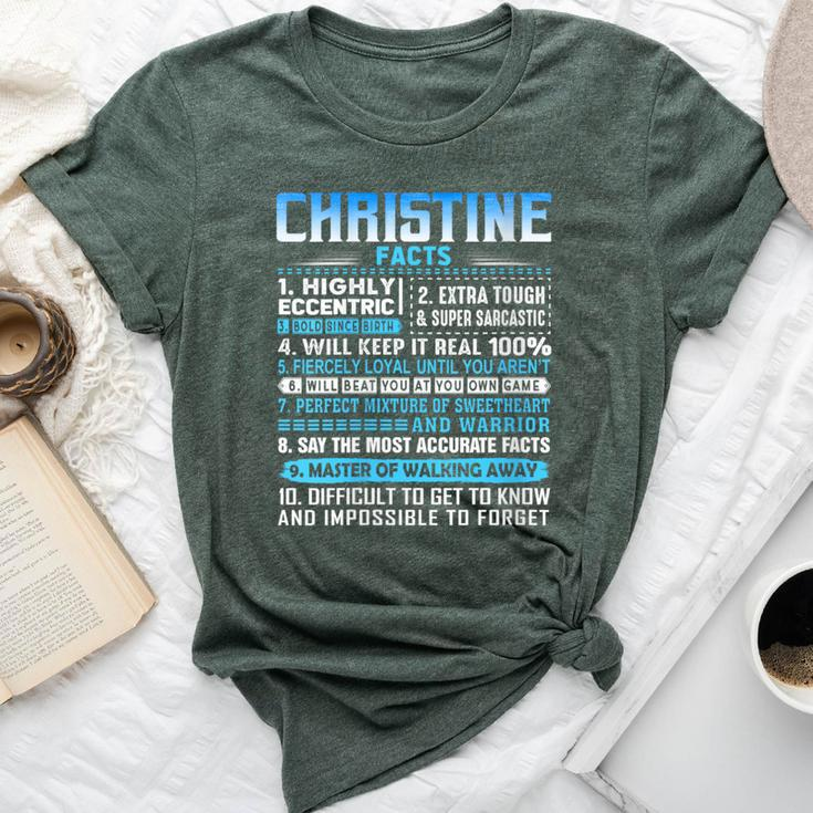 Christine Name Facts Personalized Name Birthday Bella Canvas T-shirt