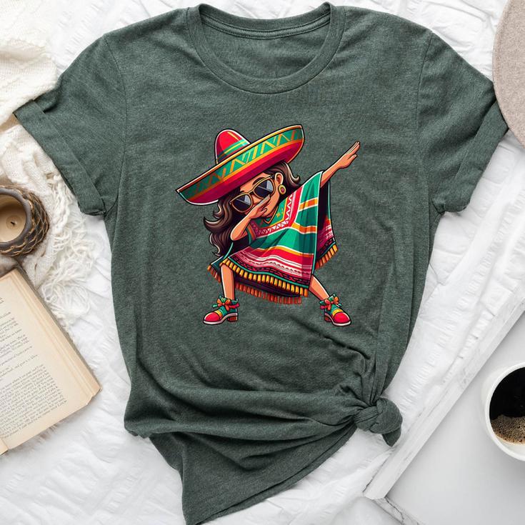 Cinco De Mayo Dabbing Mexican Girl Cinco De Mayo Bella Canvas T-shirt