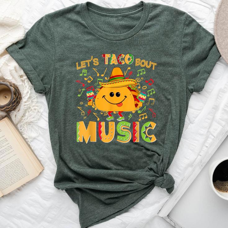 Cinco De Mayo Let's Taco Bout Music Mexican For Boys Girls Bella Canvas T-shirt