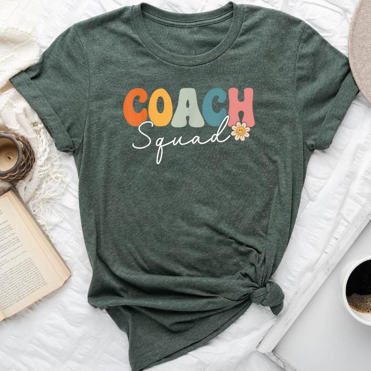 Coach Squad Team Retro Groovy Vintage First Day Of School Bella Canvas T-shirt