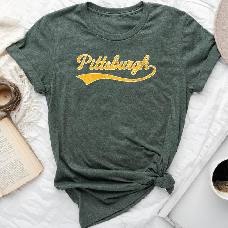 College University Pittsburgh Pennsylvania Baseball Fan Bella Canvas T-shirt