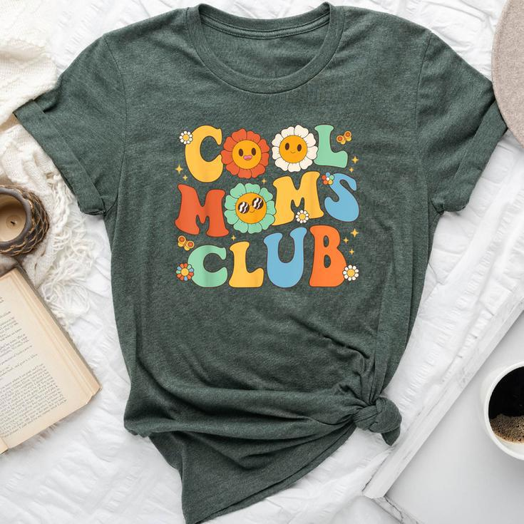 Cool Moms Club Groovy Mother's Day Floral Flower Bella Canvas T-shirt