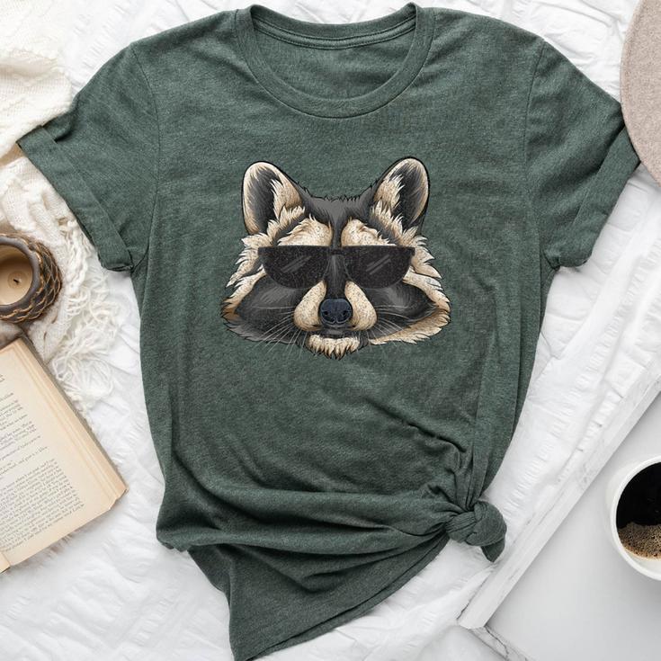 Cool Raccoon With Sunglasses Raccoon Face Bella Canvas T-shirt