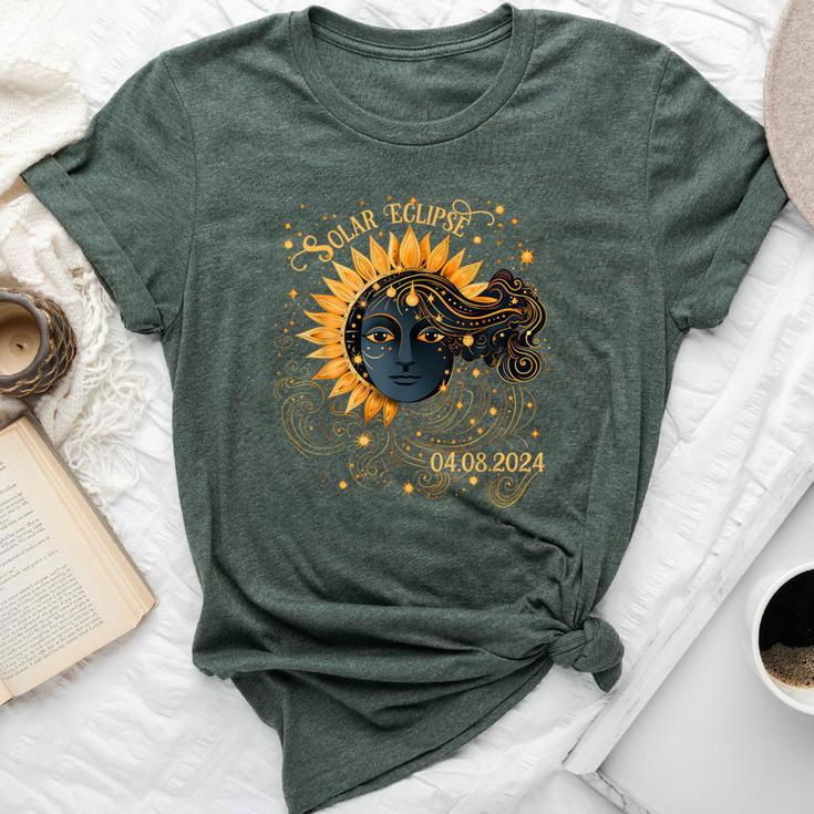 Cosmos Girl Total Solar Eclipse Watching April 8 2024 Bella Canvas T-shirt