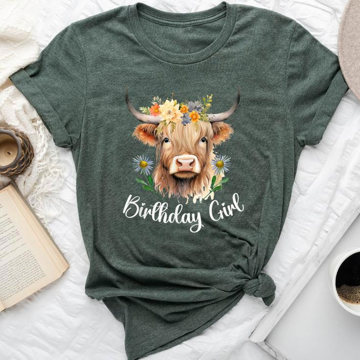Cow Birthday Girl Mother Girl Mama Woman Family Matching Bella Canvas T-shirt