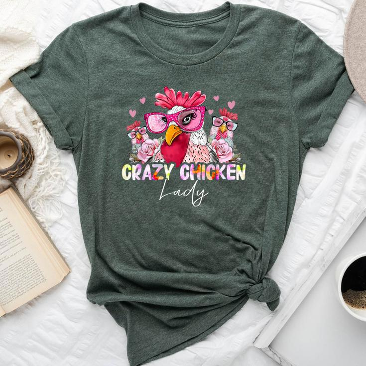 Crazy Chicken Lady Girls Chickens Lover Bella Canvas T-shirt