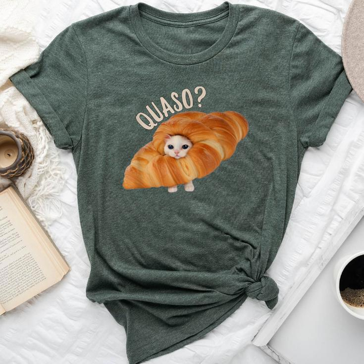 Croissant Quasocat Meme For Vintage Croissant Cat Meme Bella Canvas T-shirt