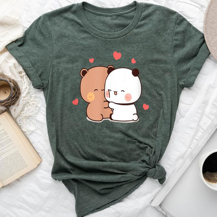 Cute Bubu Dudu Panda Bears Sweet Love Bubu And Dudu Bella Canvas T-shirt