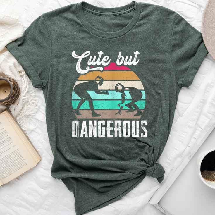 Cute But Dangerous Girls Wrestling N Girls Bella Canvas T-shirt