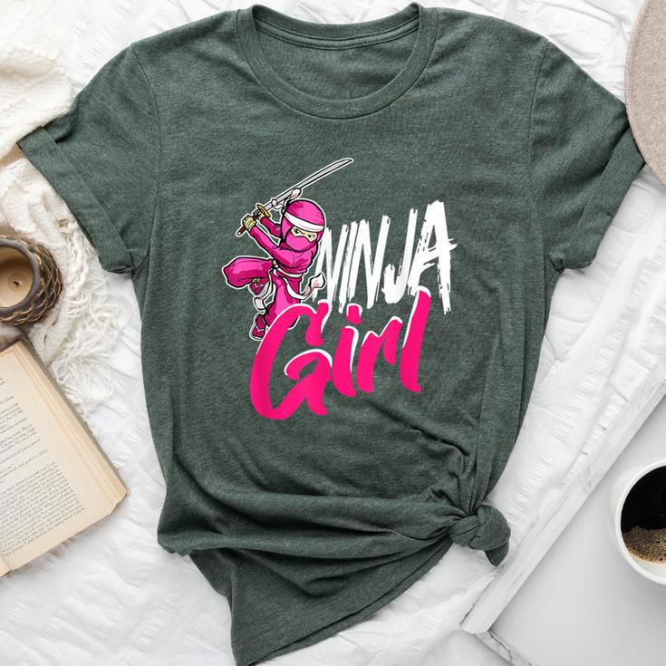 Cute Ninja Fighter Costume Ninja Girl Bella Canvas T-shirt