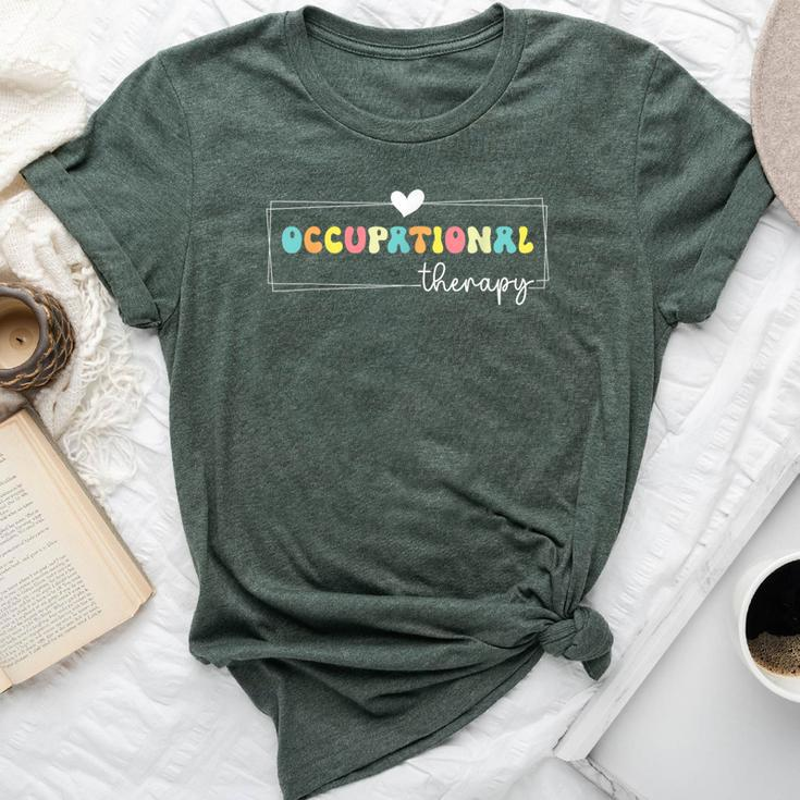 Cute Retro Groovy Occupational Therapy Month Ot Therapist Bella Canvas T-shirt