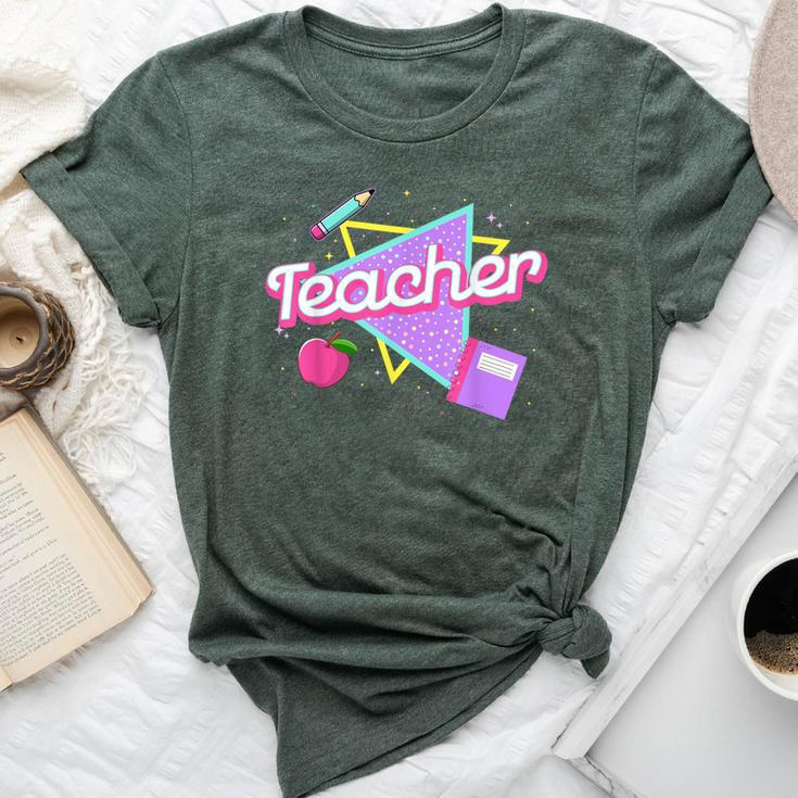 Cute Teacher 80'S 90'S Style Retro Old School Teacher Bella Canvas T-shirt
