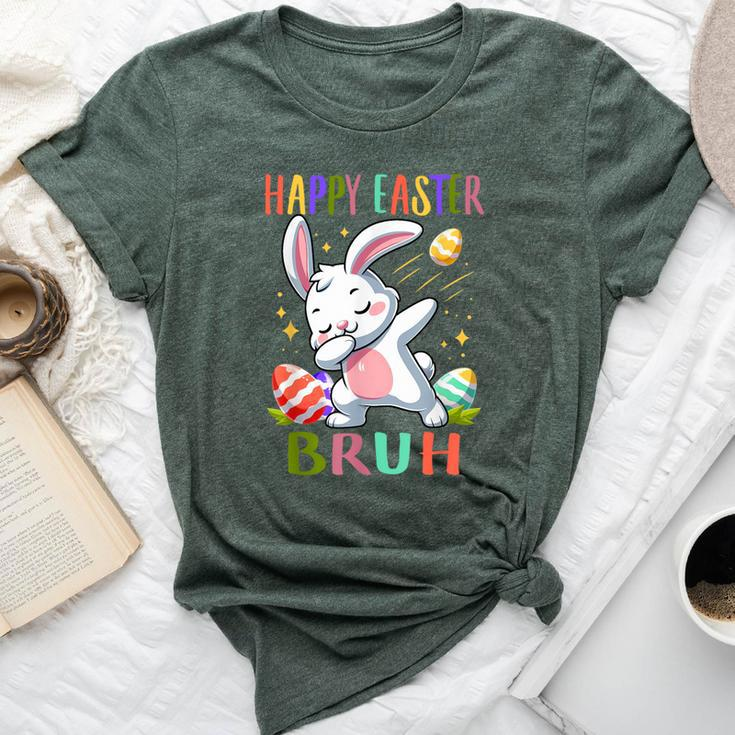 Dabbing Bunny Easter Bruh Boy Girl Kid Bella Canvas T-shirt