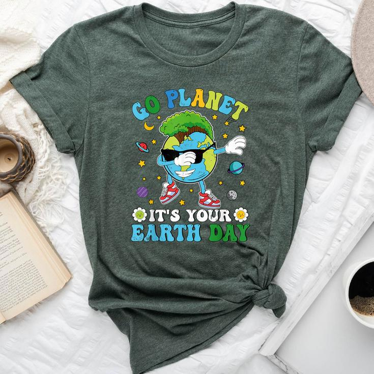 Dabbing Earth Day 2024 Groovy Go Planet It's Your Earth Day Bella Canvas T-shirt