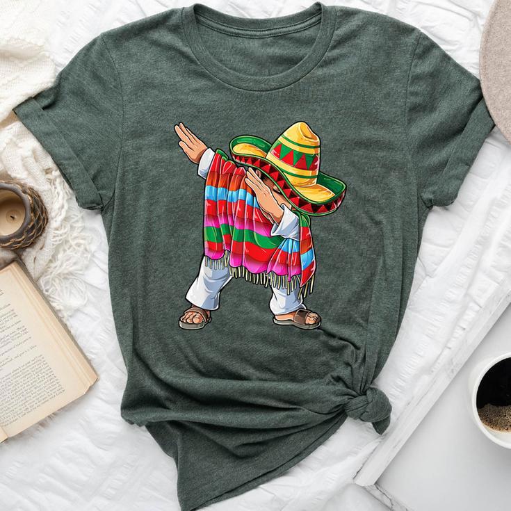 Dabbing Mexican Poncho Cinco De Mayo Dab Sombrero Bella Canvas T-shirt