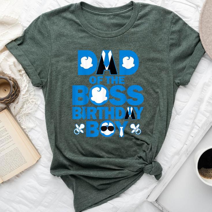 Dad And Mom Of The Boss Birthday Boy Baby Family Party Bella Canvas T-shirt