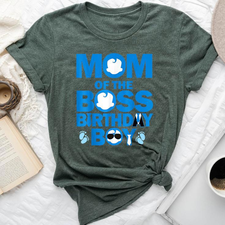 Dad And Mom Of The Boss Birthday Boy Baby Family Party Decor Bella Canvas T-shirt