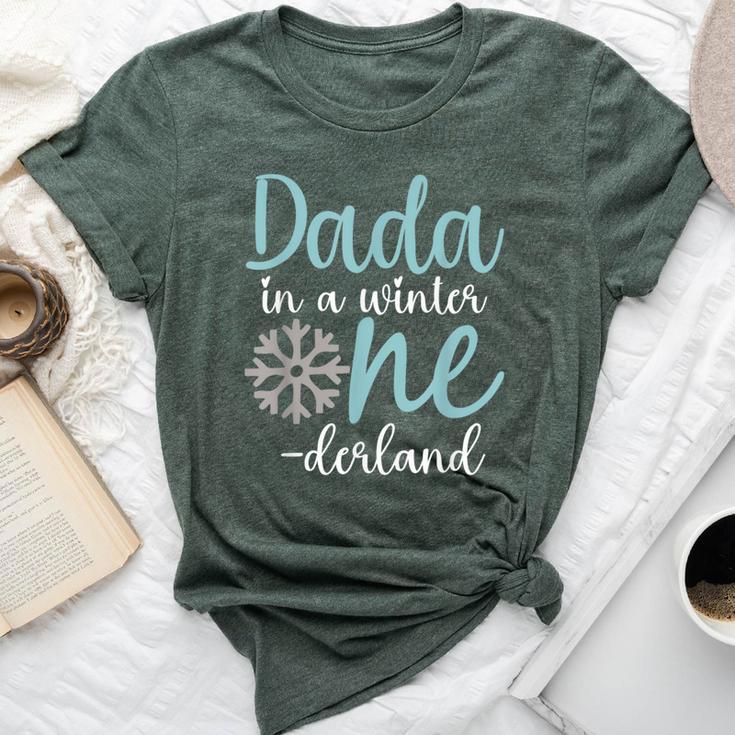 Dada In A Winter Onederland Dad 1St Birthday Of Girl Bella Canvas T-shirt