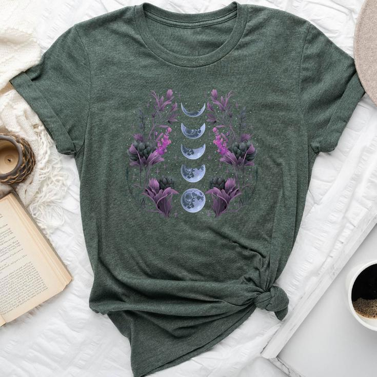 Dark Academia Accessory Mystic Wildflowers Moon Phases Bella Canvas T-shirt
